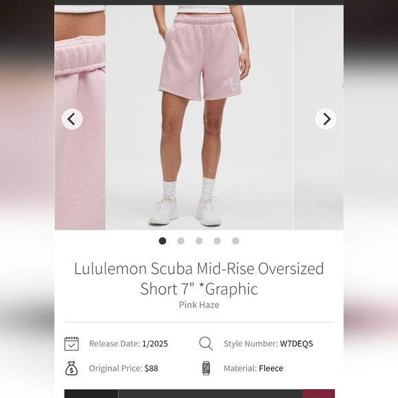 Lululemon Scuba Mid-Rise Oversized Short *Graphic, set of 2 - Picture 11 of 11